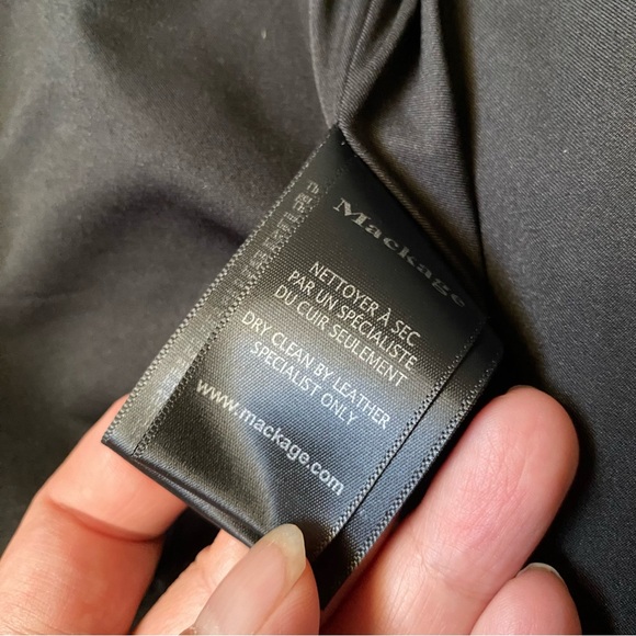 Mackage Aritzia Black Lambskin Leather Sleeveless Motorcycle Moto Vest - Picture 7 of 14